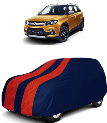 MoTRoX Car Cover For Maruti Suzuki Vitara Brezza (Without Mirror Pockets)(Red, Blue)