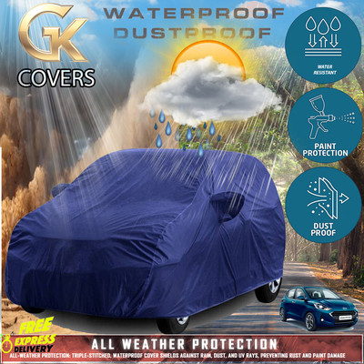 Tamanchi Autocare Car Cover For Hyundai Grand i10 (With Mirror Pockets)(Blue)