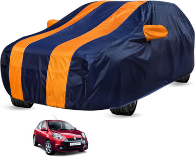 Auto Hub Car Cover For Renault Pulse (Without Mirror Pockets)(Black, Orange)