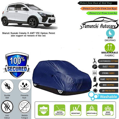 Tamanchi Autocare Car Cover For Maruti Suzuki Celerio X AMT VXI Option Petrol(Blue)