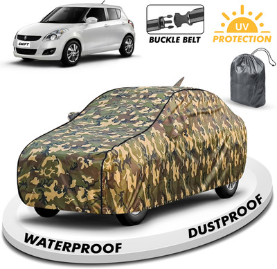 CARZEX Car Cover For Maruti Suzuki Swift (With Mirror Pockets)(Multicolor)