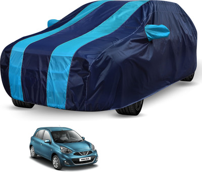 Auto Hub Car Cover For Nissan Micra (With Mirror Pockets)(Blue, Blue)