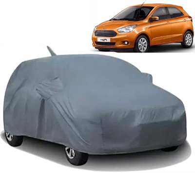 AXLOZ Car Cover For Ford Figo (With Mirror Pockets)(Grey)