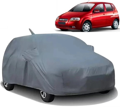 Swarish Car Cover For Chevrolet Aveo Uva (With Mirror Pockets)(Grey)