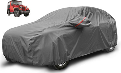 Auto Hub Car Cover For Mahindra Thar (With Mirror Pockets)(Grey)