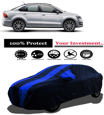 Amexride Car Cover For Volkswagen Vento 1.5 TDI Highline Diesel (With Mirror Pockets)(Multicolor)