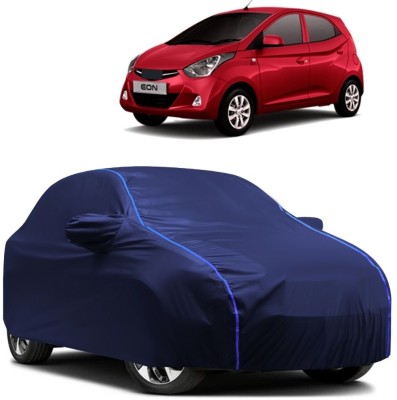 Autohaux Car Cover For Hyundai Eon (With Mirror Pockets)(Blue)