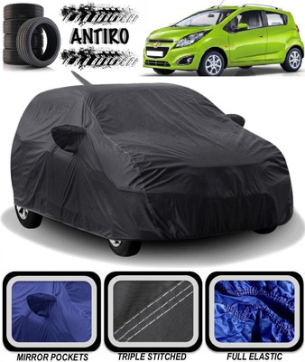 ANTIRO Car Cover For Chevrolet Beat (With Mirror Pockets)(Multicolor)