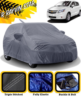 R Rayvin Star Car Cover For Chevrolet Sail UVA (With Mirror Pockets)(Grey)