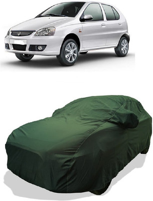 Coxtor Car Cover For Tata Indica eV2 eLX (With Mirror Pockets)(Green)