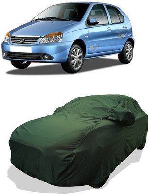 Coxtor Car Cover For Tata Indica eV2 Emax CNG GLS (With Mirror Pockets)(Green)