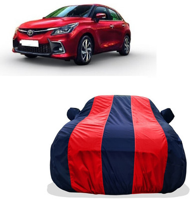 Tricway Car Cover For Toyota Glanza V Petrol (With Mirror Pockets)(Red)