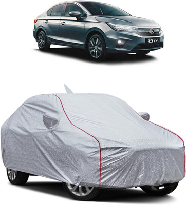 FUZICON Car Cover For Honda City (With Mirror Pockets)(Silver)