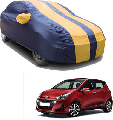 SS FOR YOUR SMART NEEDS Car Cover For Hyundai i10 Magna 1.1L (With Mirror Pockets)(Blue, Yellow)