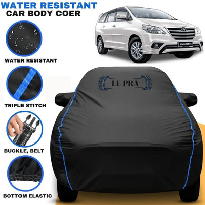 LE PRA Car Cover For Toyota Innova, Innova 2.0L, Innova 2.5 G (Diesel) 7 Seater, Innova 2.5 G (Diesel) 8 Seater, Innova 2.5 GX (Diesel) 7 Seater, Innova 2.5 GX (Diesel) 8 Seater, Innova 2.5 VX (Diesel) 7 Seater, Innova 2.5 VX (Diesel) 8 Seater, Innova 2.5 ZX Diesel 7 Seater, Innova Crysta (With Mirr