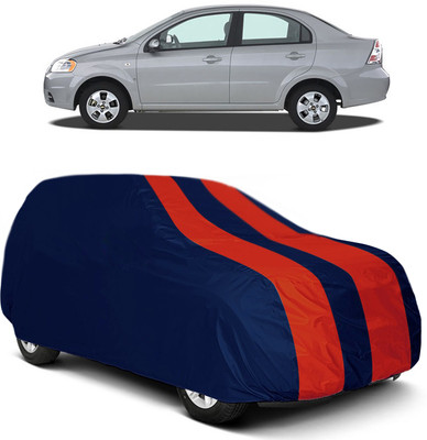 MoTRoX Car Cover For Chevrolet Aveo (Without Mirror Pockets)(Red, Blue)