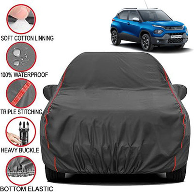 Telescope Car Cover For Tata Punch (With Mirror Pockets)(Grey, For 2021, 2022, 2023, 2024 Models)