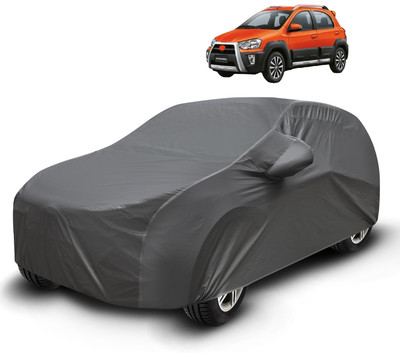 Auto Hub Car Cover For Toyota Etios Cross (With Mirror Pockets)(Grey)