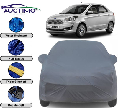 AUCTIMO Car Cover For Ford Figo Aspire (With Mirror Pockets)(Grey)