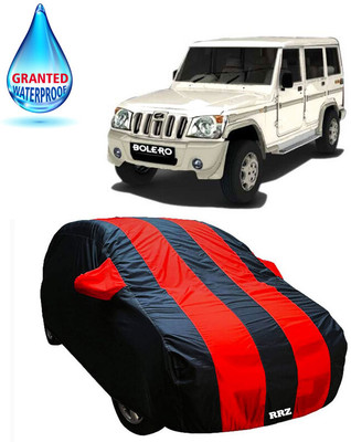 RRZ Car Cover For Mahindra Bolero (With Mirror Pockets)(Black, Red, For 2020 Models)