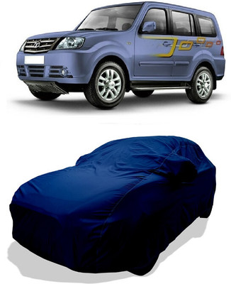 Coxtor Car Cover For Tata Sumo Grande MKII EX Turbo BSIII (With Mirror Pockets)(Blue)