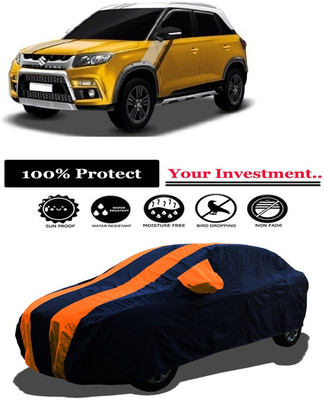 Amexride Car Cover For Maruti Suzuki Grand Vitara LDi (With Mirror Pockets)(Orange)