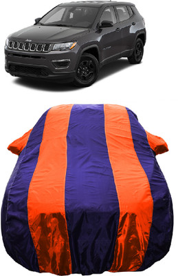 Wegather Car Cover For Jeep Compass 1.4 Limited Plus Petrol (With Mirror Pockets)(Orange)