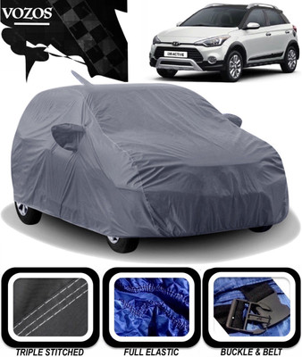 VOZOS Car Cover For Hyundai i20 Active (With Mirror Pockets)(Grey)
