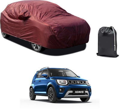 GOSHIV-car and bike accessories Car Cover For Maruti Suzuki Ignis (With Mirror Pockets)(Maroon)