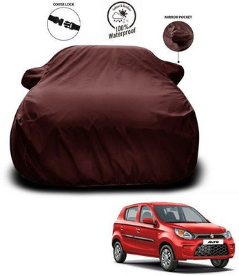 ANTHUB Car Cover For Maruti Suzuki Alto K10 (With Mirror Pockets)(Maroon)