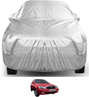 Auto Hub Car Cover For Maruti Suzuki Esteem (With Mirror Pockets)(Silver)