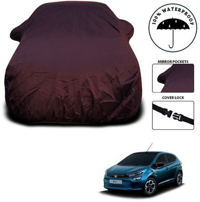 ANTHUB Car Cover For Tata Altroz EV (With Mirror Pockets)(Maroon)
