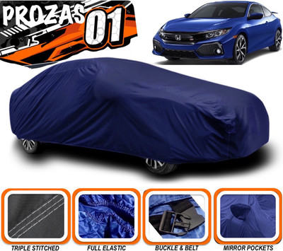 prozas Car Cover For Honda Civic (With Mirror Pockets)(Blue)