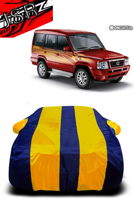 J S R Car Cover For Tata Sumo Gold (With Mirror Pockets)(Yellow, Blue)
