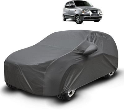 Auto Hub Car Cover For Hyundai Santro (With Mirror Pockets)(Grey)