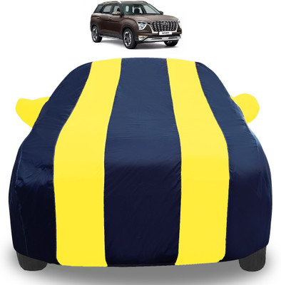 Amanzo Car Cover For Hyundai Alcazar (With Mirror Pockets)(Yellow)