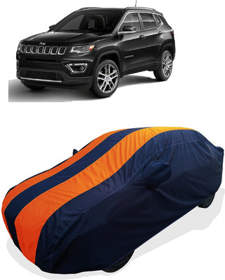 Coxtor Car Cover For Jeep Compass 2.0 Limited Option 4X4 Black Diesel (With Mirror Pockets)(Orange)