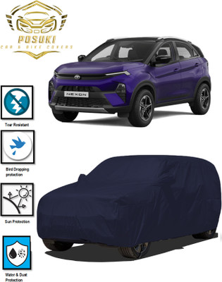 POSUKI Car Cover For Tata Nexon (With Mirror Pockets)(Blue)