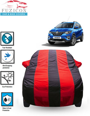 FUZICON Car Cover For Renault Triber (With Mirror Pockets)(Blue, Red)