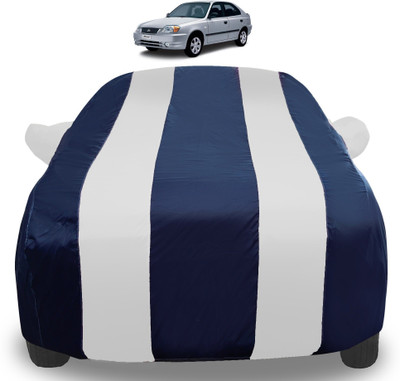 Auto Hub Car Cover For Hyundai Accent (With Mirror Pockets)(Silver)