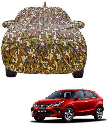 COSMOGEAR Car Cover For Toyota Glanza (With Mirror Pockets)(Brown, For 2019, 2020, 2021, 2022 Models)