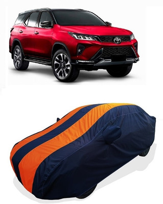 Coxtor Car Cover For Toyota New Fortuner (With Mirror Pockets)(Orange)