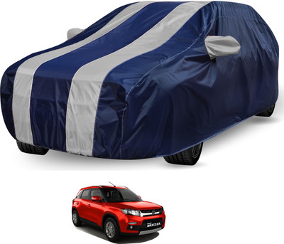 Auto Hub Car Cover For Maruti Suzuki Vitara Brezza (Without Mirror Pockets)(Black, Grey)