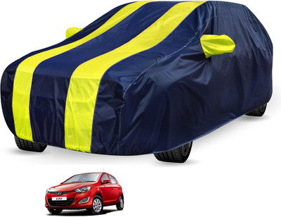 Auto Hub Car Cover For Hyundai i20 (With Mirror Pockets)(Blue, Yellow)