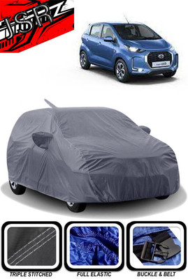 J S R Car Cover For Datsun Redi GO Gold 1.0 (With Mirror Pockets)(Grey)