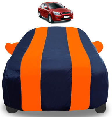 Auto Hub Car Cover For Ford Ikon (With Mirror Pockets)(Orange)