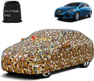 AUTOMOZEXO Car Cover For Maruti Ciaz (With Mirror Pockets)(Multicolor)