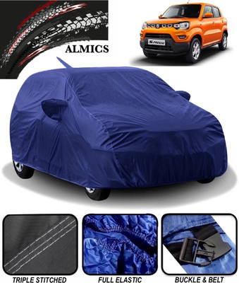 ALMICS Car Cover For Maruti Suzuki S-Presso (With Mirror Pockets)(Blue)