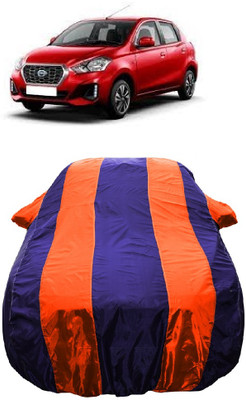 Wegather Car Cover For Datsun Datsun GO Datsun GO A Petrol (With Mirror Pockets)(Orange)