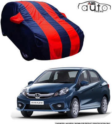 ABS AUTO TREND Car Cover For Honda Amaze (With Mirror Pockets)(Red, Blue)